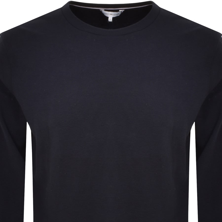 Tommy hilfiger tape sweatshirt navy cheap